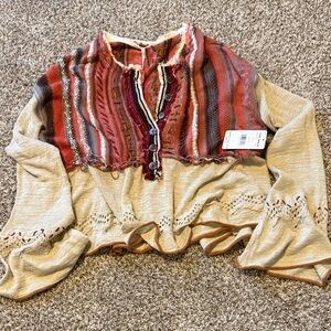 Free People Multicolor Boho Sweater